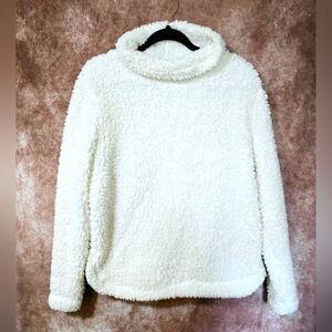 STARS ABOVE Women's Size Medium White Long Sleeve Lightweight Cowl Neck Sweater